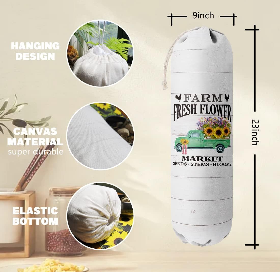 Funny You Me & The Dogs, Grocery Bags Holder Organizer For Shopping Bags, Wall Mount Plastic Bags Storage Container Dispensers, Gift For The Preferred Family And Friends