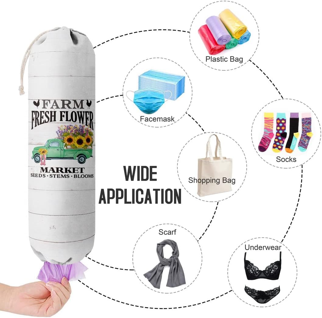 Funny You Me & The Dogs, Grocery Bags Holder Organizer For Shopping Bags, Wall Mount Plastic Bags Storage Container Dispensers, Gift For The Preferred Family And Friends