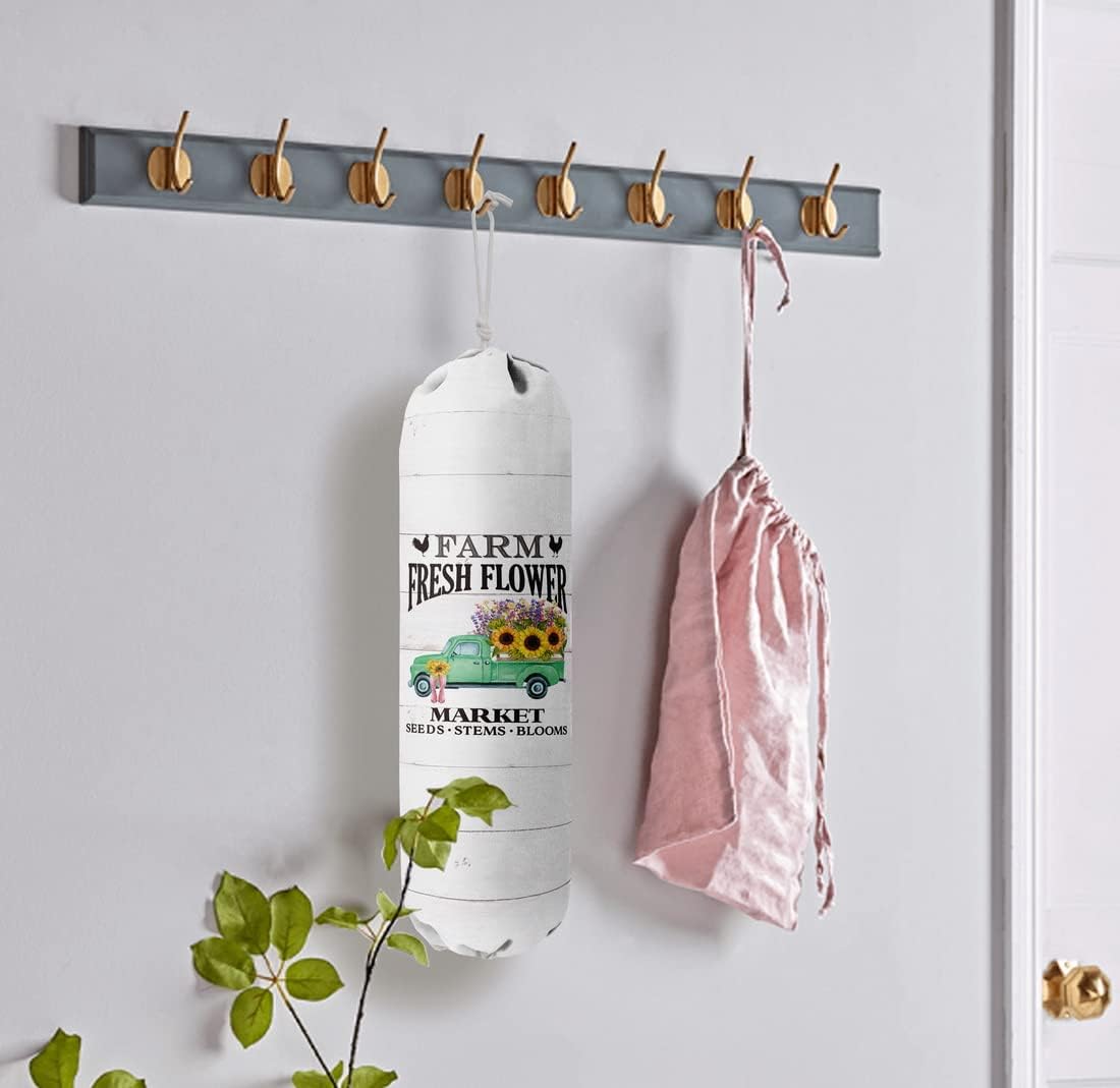 Funny You Me & The Dogs, Grocery Bags Holder Organizer For Shopping Bags, Wall Mount Plastic Bags Storage Container Dispensers, Gift For The Preferred Family And Friends