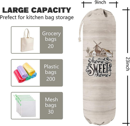 Funny You Me & The Dogs, Grocery Bags Holder Organizer For Shopping Bags, Wall Mount Plastic Bags Storage Container Dispensers, Gift For The Preferred Family And Friends