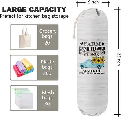 Funny You Me & The Dogs, Grocery Bags Holder Organizer For Shopping Bags, Wall Mount Plastic Bags Storage Container Dispensers, Gift For The Preferred Family And Friends