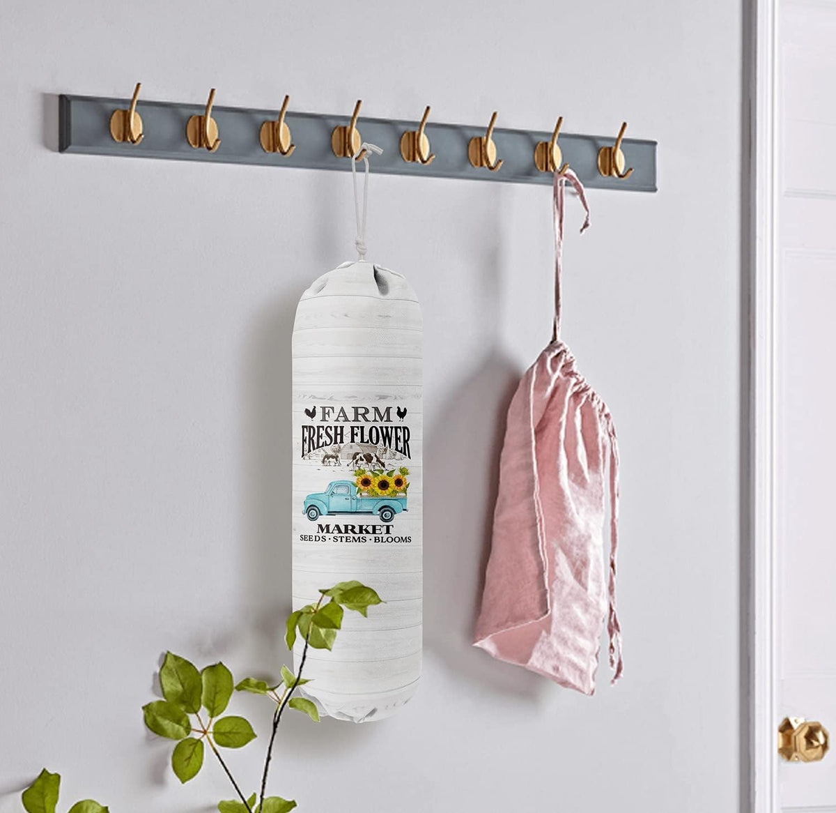 Funny You Me & The Dogs, Grocery Bags Holder Organizer For Shopping Bags, Wall Mount Plastic Bags Storage Container Dispensers, Gift For The Preferred Family And Friends