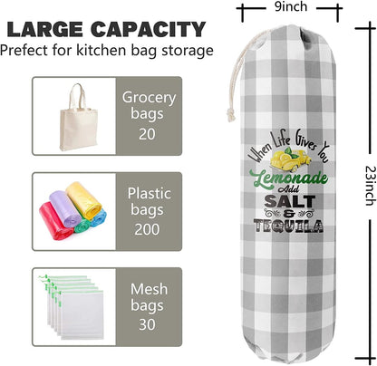 Funny You Me & The Dogs, Grocery Bags Holder Organizer For Shopping Bags, Wall Mount Plastic Bags Storage Container Dispensers, Gift For The Preferred Family And Friends