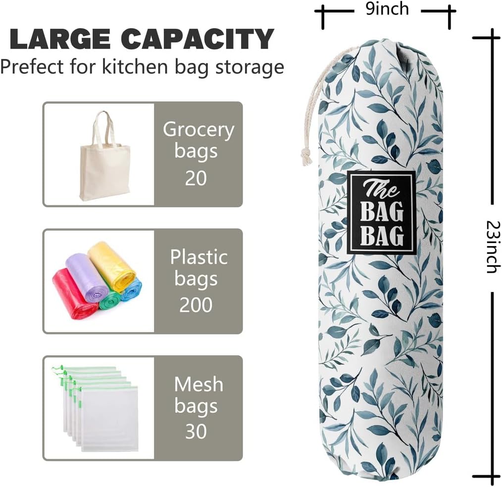 Funny You Me & The Dogs, Grocery Bags Holder Organizer For Shopping Bags, Wall Mount Plastic Bags Storage Container Dispensers, Gift For The Preferred Family And Friends