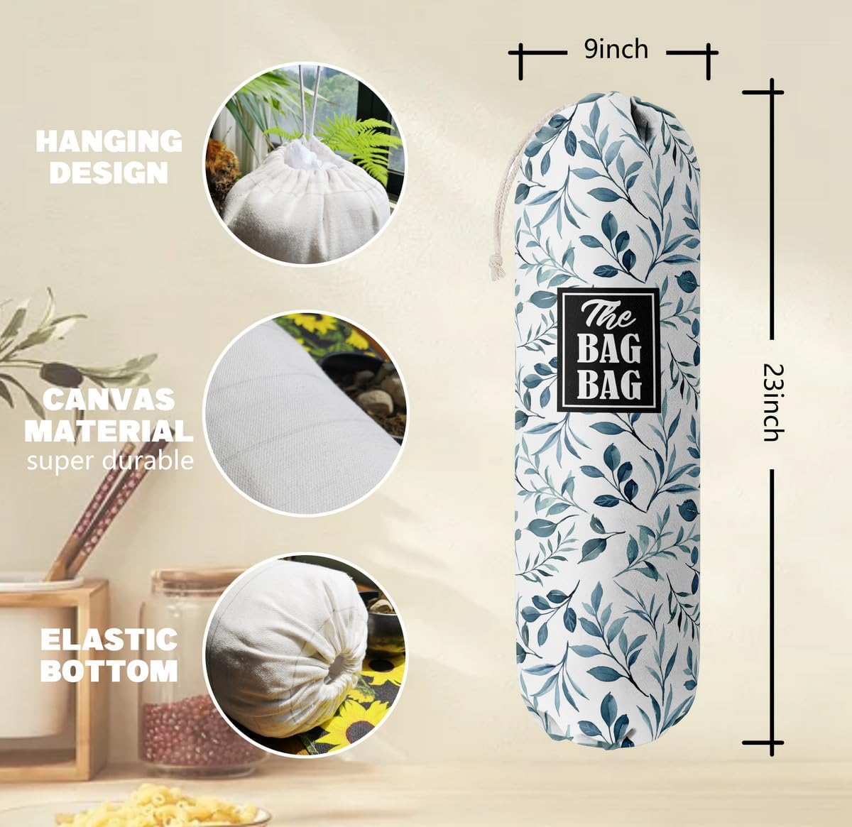 Funny You Me & The Dogs, Grocery Bags Holder Organizer For Shopping Bags, Wall Mount Plastic Bags Storage Container Dispensers, Gift For The Preferred Family And Friends