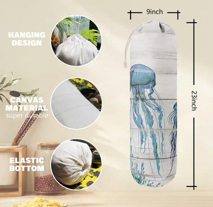 Funny You Me & The Dogs, Grocery Bags Holder Organizer For Shopping Bags, Wall Mount Plastic Bags Storage Container Dispensers, Gift For The Preferred Family And Friends