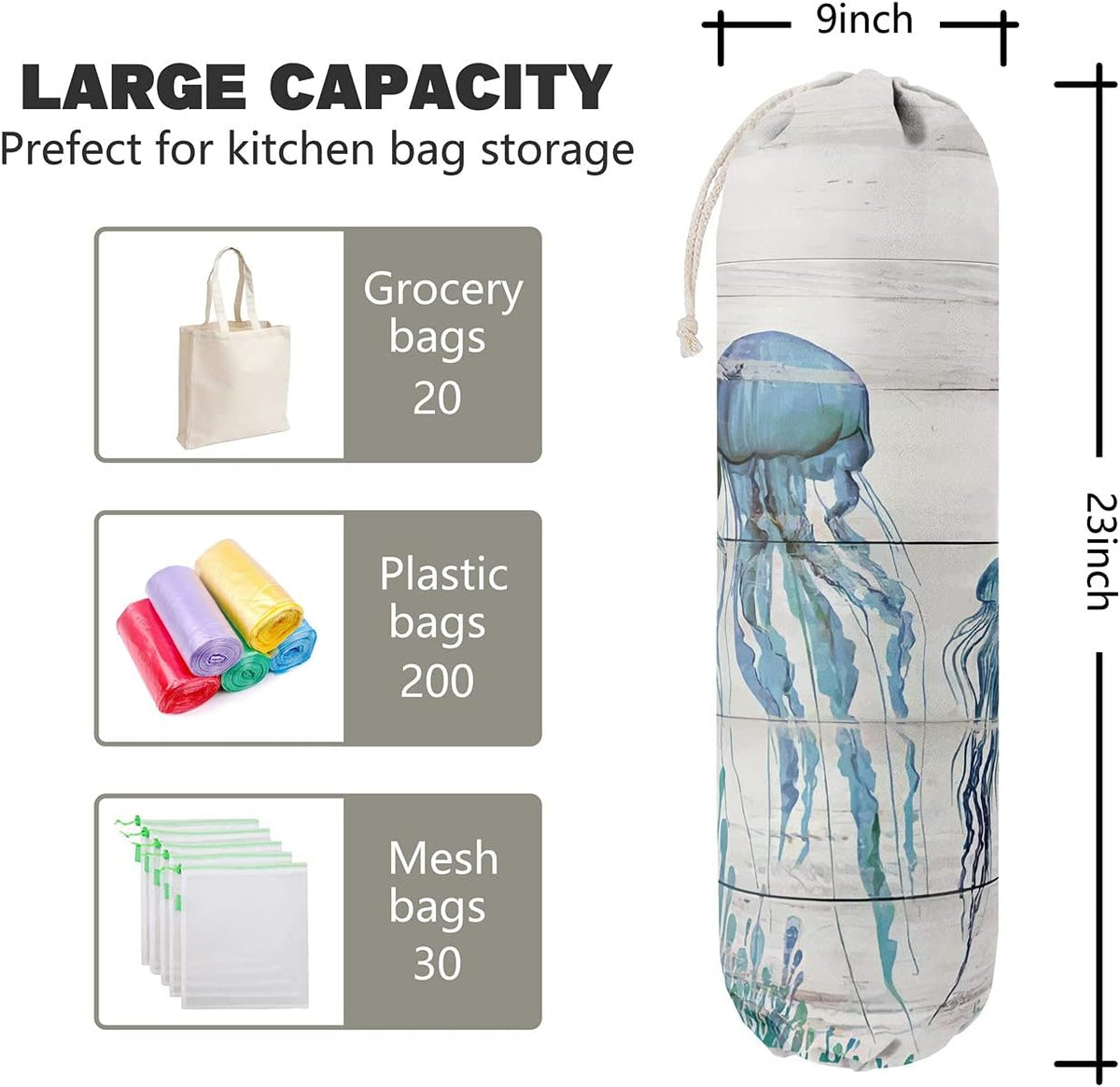 Funny You Me & The Dogs, Grocery Bags Holder Organizer For Shopping Bags, Wall Mount Plastic Bags Storage Container Dispensers, Gift For The Preferred Family And Friends