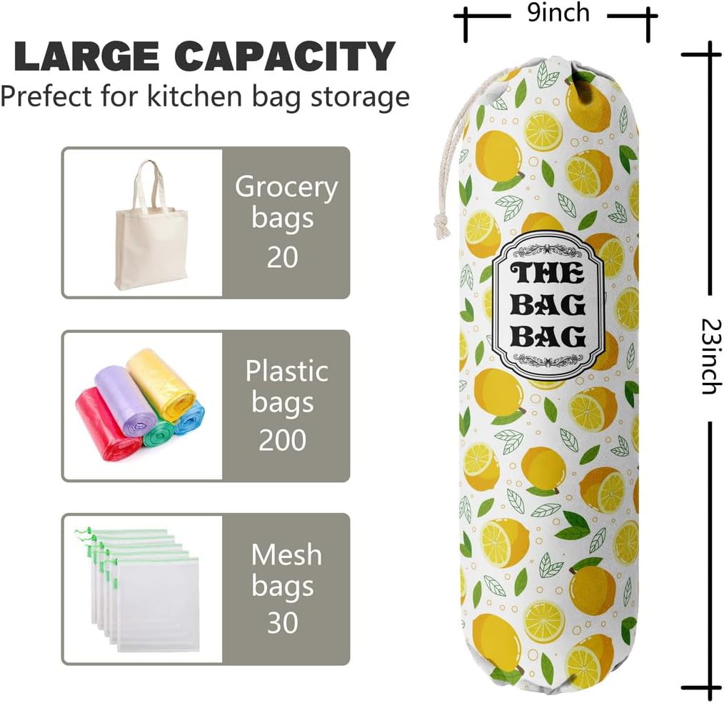 Funny You Me & The Dogs, Grocery Bags Holder Organizer For Shopping Bags, Wall Mount Plastic Bags Storage Container Dispensers, Gift For The Preferred Family And Friends