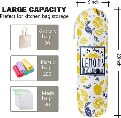 Funny You Me & The Dogs, Grocery Bags Holder Organizer For Shopping Bags, Wall Mount Plastic Bags Storage Container Dispensers, Gift For The Preferred Family And Friends