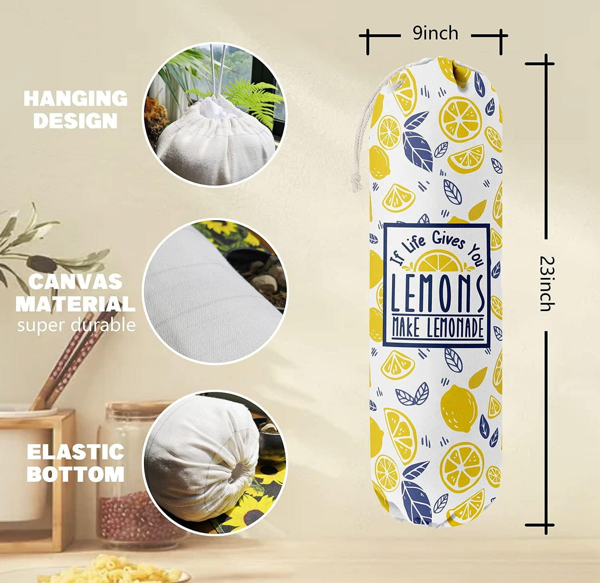 Funny You Me & The Dogs, Grocery Bags Holder Organizer For Shopping Bags, Wall Mount Plastic Bags Storage Container Dispensers, Gift For The Preferred Family And Friends