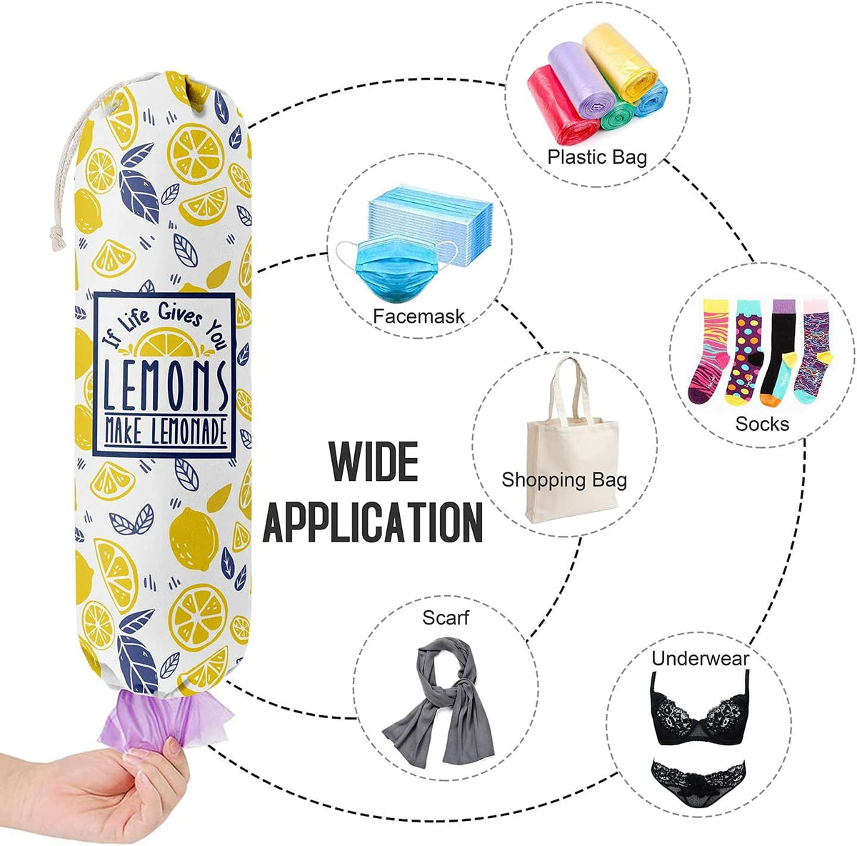 Funny You Me & The Dogs, Grocery Bags Holder Organizer For Shopping Bags, Wall Mount Plastic Bags Storage Container Dispensers, Gift For The Preferred Family And Friends