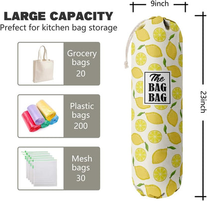 Funny You Me & The Dogs, Grocery Bags Holder Organizer For Shopping Bags, Wall Mount Plastic Bags Storage Container Dispensers, Gift For The Preferred Family And Friends