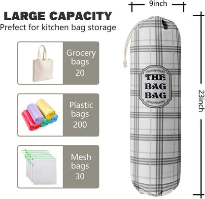 Funny You Me & The Dogs, Grocery Bags Holder Organizer For Shopping Bags, Wall Mount Plastic Bags Storage Container Dispensers, Gift For The Preferred Family And Friends