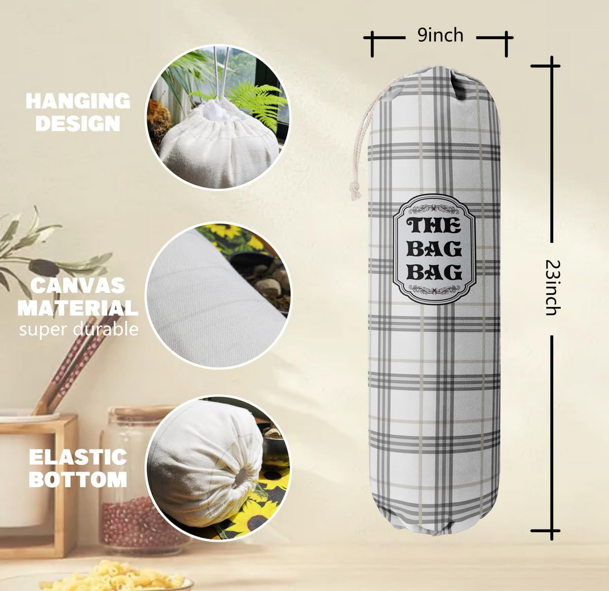 Funny You Me & The Dogs, Grocery Bags Holder Organizer For Shopping Bags, Wall Mount Plastic Bags Storage Container Dispensers, Gift For The Preferred Family And Friends