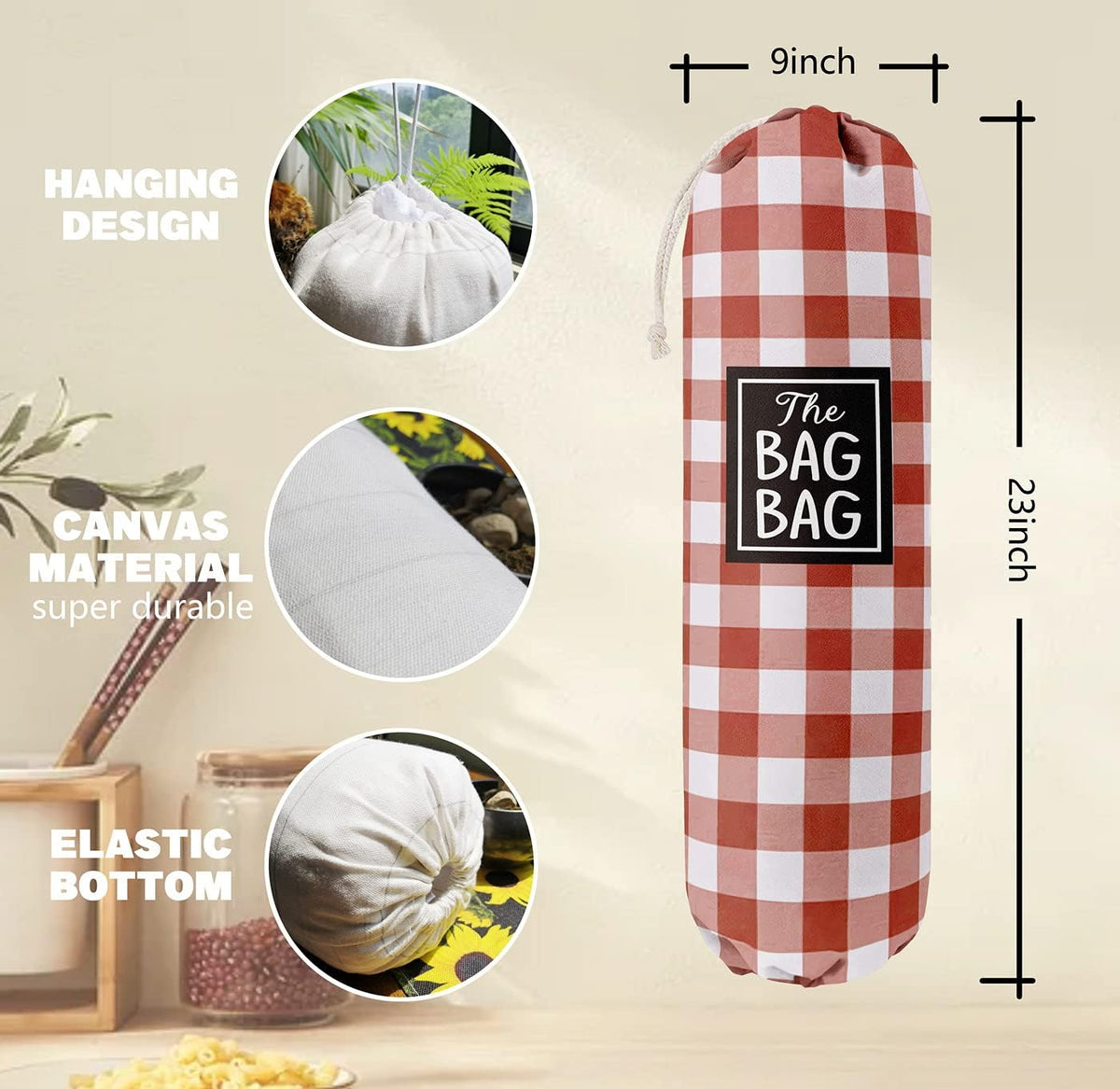 Funny You Me & The Dogs, Grocery Bags Holder Organizer For Shopping Bags, Wall Mount Plastic Bags Storage Container Dispensers, Gift For The Preferred Family And Friends