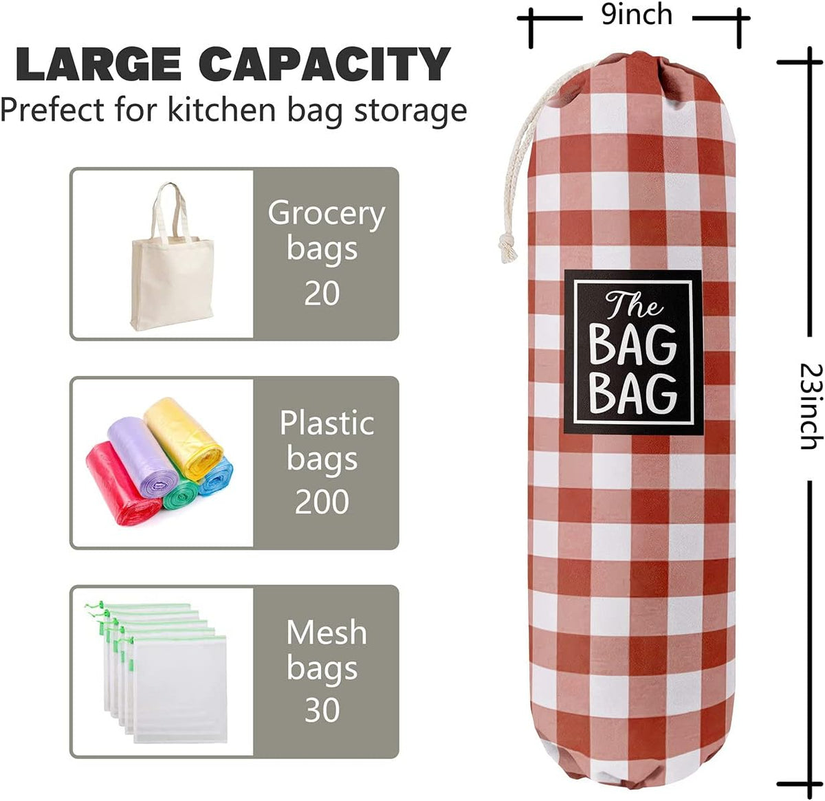 Funny You Me & The Dogs, Grocery Bags Holder Organizer For Shopping Bags, Wall Mount Plastic Bags Storage Container Dispensers, Gift For The Preferred Family And Friends