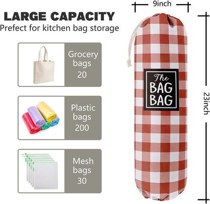 Funny You Me & The Dogs, Grocery Bags Holder Organizer For Shopping Bags, Wall Mount Plastic Bags Storage Container Dispensers, Gift For The Preferred Family And Friends