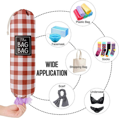 Funny You Me & The Dogs, Grocery Bags Holder Organizer For Shopping Bags, Wall Mount Plastic Bags Storage Container Dispensers, Gift For The Preferred Family And Friends