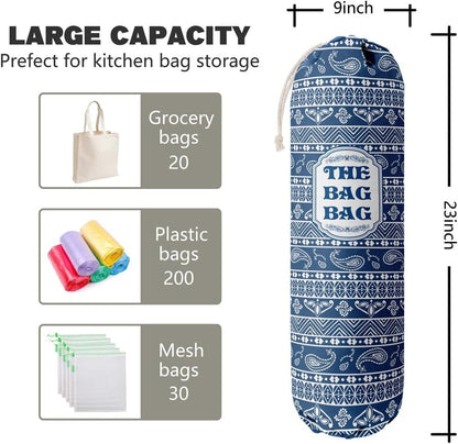 Funny You Me & The Dogs, Grocery Bags Holder Organizer For Shopping Bags, Wall Mount Plastic Bags Storage Container Dispensers, Gift For The Preferred Family And Friends