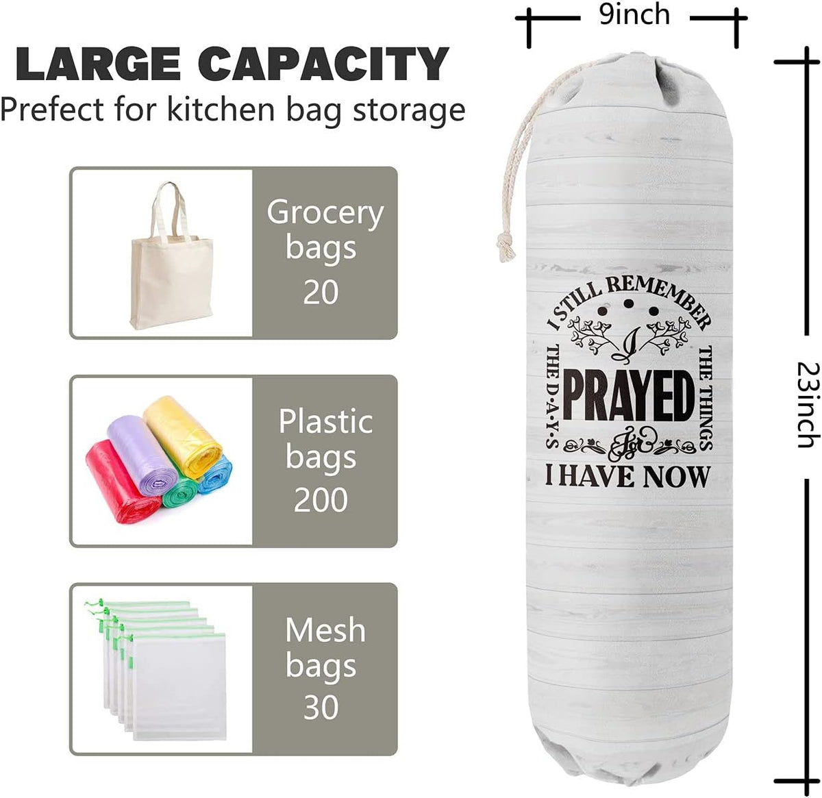 Funny You Me & The Dogs, Grocery Bags Holder Organizer For Shopping Bags, Wall Mount Plastic Bags Storage Container Dispensers, Gift For The Preferred Family And Friends