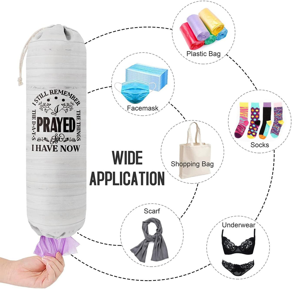 Funny You Me & The Dogs, Grocery Bags Holder Organizer For Shopping Bags, Wall Mount Plastic Bags Storage Container Dispensers, Gift For The Preferred Family And Friends