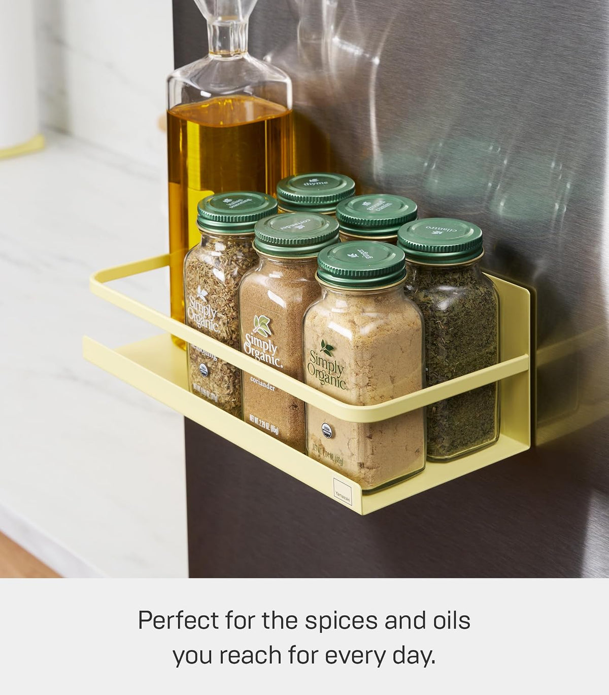 Home Magnetic Spice Storage Rack Organizer For Fridge - Steel | Magnetic storage rack organizer for fridge. Sleek steel construction with a strong magnetic mount. No assembly.