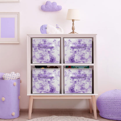 Sorbus Foldable Storage Bins - 11 Inch Sturdy Collapsible Fabric Storage Cubes with Handle - 4 Baskets for Organizing Clothes & Toys - Organization & Storage Baskets for Shelves, Pantry, Closet, Cubby