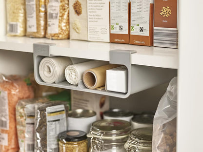 Joseph Joseph CupboardStore Under Shelf Storage Plastic Wrap, Film, Foil and Bag Space Saving Cabinet Organizer | Plastic Wrap