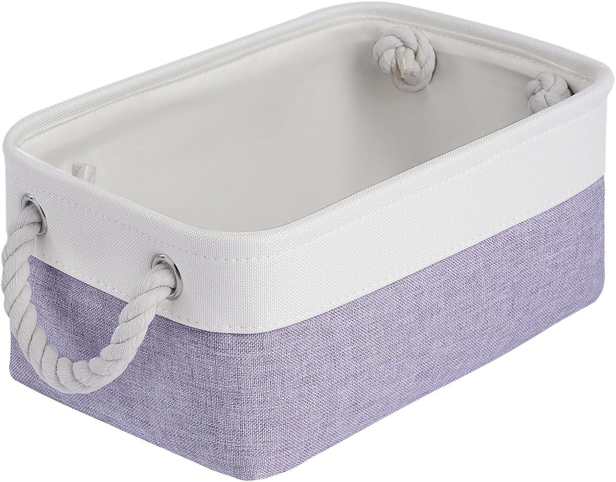 Large Storage Baskets- 15.7x11.8x8.26 inch Storage Bins for Shelves and Closet Organizing, Foldable Fabric Bin for Home Organization Clothes and Laundry (3-Pack, White&Khaki)