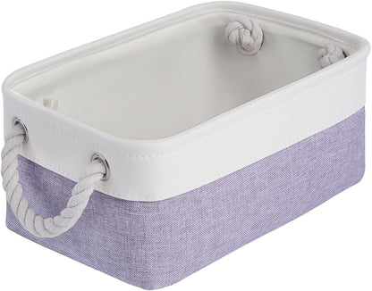 Large Storage Baskets- 15.7x11.8x8.26 inch Storage Bins for Shelves and Closet Organizing, Foldable Fabric Bin for Home Organization Clothes and Laundry (3-Pack, White&Khaki)