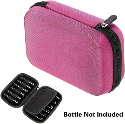 Hipiwe Hard Shell Essential Oil Carrying Case Holds 12 Bottles (Can hold 5ml, 10ml, &10ml Rollers) Travel Size Essential Oils Bag Organizer Perfect for Essential Oils Bottle (Purple)