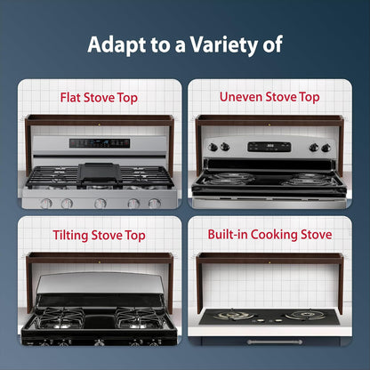 IIIOIIIA Bamboo Over the Stove Spice Shelf for Kitchen, 31.5" Spice Rack Organizer Shelf with 6 hooks, 11.4" Height Extra Storage Countertop, Easy to Assemble