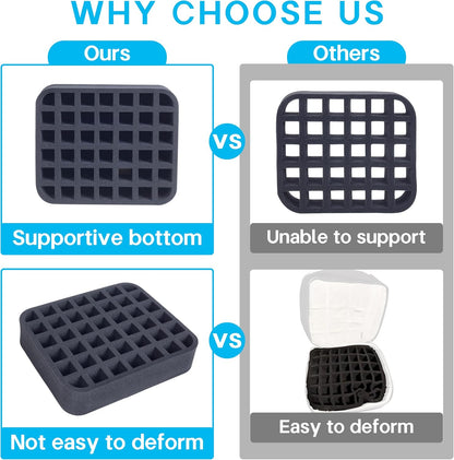 2 Pack Nail Polish Organizer Holder Foam Pad with Slots for Storage 60 Bottles (15ml/0.5fl.oz) Nail Polish or Essential Oil Tray for Drawers Black
