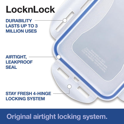 LOCK & LOCK Easy Essentials Food lids (flip-top) / Pantry Storage/Airtight containers, BPA Free, top-16.5 Cup-for Cereal, Clear