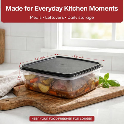 SIGNORA WARE Plastic Storage Container with Lid – 3L Cupcake Carrier – Leakproof Cookie Container Airtight – BPA-Free Plastic Container with Lid for Food Storage, Meal Prep, Leftovers, Cupcakes