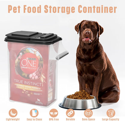 Buddeez Airtight Pet Food Storage Container - 50 QT/50 LB Capacity Dog Food Storage Container - Cat Food Container, Bird Seed Storage Container, Rolling Storage Bin, Air Tight with Handle & Scoop
