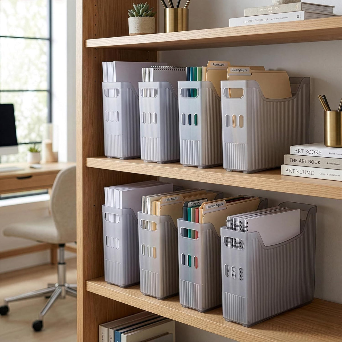 BINO | Plastic Storage Bins, Narrow - 2 Pack | THE CANYON COLLECTION | Clear Storage Bins for Organization | Clear Containers for Pantry | Fridge & Freezer Organizer Bin | Cabinet & Pantry Organizers