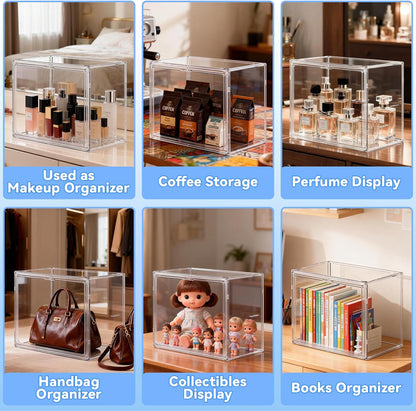 Baby Bottle Storage Organizer, Large 3 Tier Acrylic Bottle Storage Organizer Container for Countertop, Clear Plastic Bottle Station Organizers for Kitchen Cabinet Vanity Bathroom, Gifts for New Mom