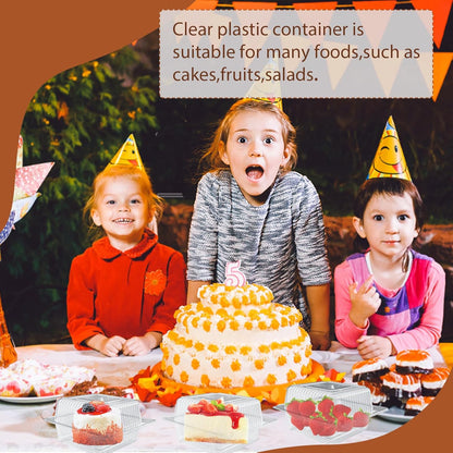 Jizvxe 100 Pack Clear Plastic Square Hinged Food Container,Disposable Plastic To Go Containers with Clear Lids,Cake Slice Containers Clamshell Takeout Tray for Pastry,Salad,Dessert(5.1"x 4.7"x 2.8")