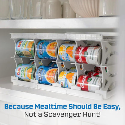Shelf Reliance Cansolidator Pantry Plus - Can Organizer for Pantry, Stackable Soda Can Storage for Kitchen, Holds 60 Cans of Food or Soda