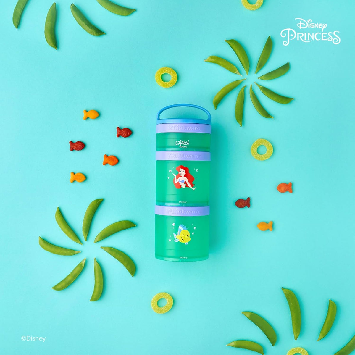 Whiskware Bluey Stackable Snack Containers for Babies, Toddlers, and Kids, 3 Stackable Snack Cups for School and Travel, Cupholder Friendly, Bluey and Bingo! Let’s Do This!
