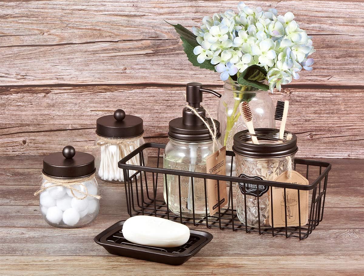 SheeChung Farmhouse Metal Wire Bin Basket with Wall Mount - Small, - Portable Hanging Wall Basket, Rustic Home Storage Organizer for Cabinets, Pantry, Closets, Bathroom, Kitchen,Bedroom(Black)