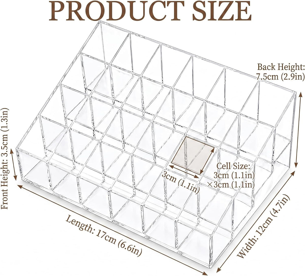 24Slots Essential Oil Holder，Plastics Essential Oil Storage,for Bottles Perfumes and Nail Polish Shelf，Essential Oil Organizer,Makeup Storage Rack