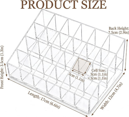 24Slots Essential Oil Holder，Plastics Essential Oil Storage,for Bottles Perfumes and Nail Polish Shelf，Essential Oil Organizer,Makeup Storage Rack