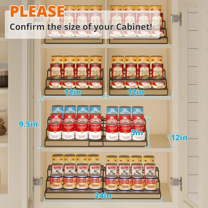 Dmevkic Expandable Can Organizer for Pantry,3-Tier Adjustable Can Organizers and Storage Holds Up to 24 Cans,Can Storage Rack for Pantry,Kitchen,Cabinet