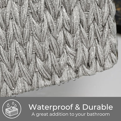 GRANNY SAYS Wicker Storage Baskets for Shelves, Wicker Baskets for Organizing, Waterproof Woven Basket for Pantry, Rectangle Basket for Shlef, Brown, 2-Pack