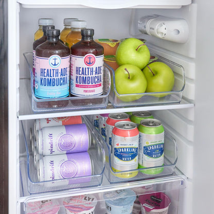 iDesign BPA-Free Plastic Freezer and Fridge Organization Bin for Kitchen, Fridge, Freezer, Pantry and Cabinet Organization, The Linus Collection – 11" x 7" x 3.5", Clear