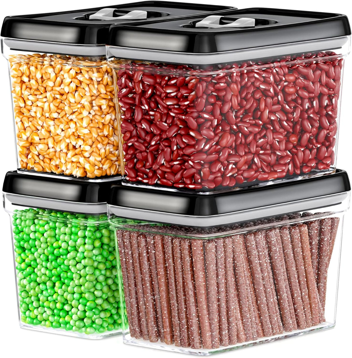 DWËLLZA KITCHEN Pasta Storage Containers for Pantry Airtight - 2 Pc Spaghetti Container Storage - Ideal for Spaghetti & Noodles, Kitchen Pantry Organization and Storage - Keeps Food Fresh & Dry