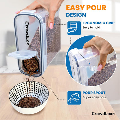 Cereal Storage Containers 4L Food Grade and BPA Free Sets with Lids Kitchen Storage & Organisation Food Containers Large Kitchen Organiser for Cornflakes (Single Unit)