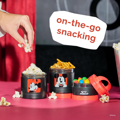 Whiskware Bluey Stackable Snack Containers for Babies, Toddlers, and Kids, 3 Stackable Snack Cups for School and Travel, Cupholder Friendly, Bluey and Bingo! Let’s Do This!